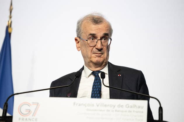 Press conference during the G7 Finance Ministers - Paris Governor of the Bank of France François Villeroy de Galhau during a press conference on the sidelines of a G7 Finance Ministers and Central Bank Governors meeting to prepare the summit of heads of State and government to be held in Evian in June, in Paris on May 19, 2026. Photo by Raphael Lafargue ABACAPRESS.COM Paris France  Copyright: xLafarguexRaphael ABACAx