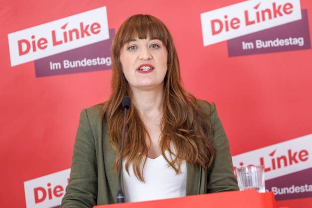 Statement Die Linke Heidi Reichinnek Die Linke at a statement on 19 05 26 in Berlin Berlin Berlin Germany Reichstag