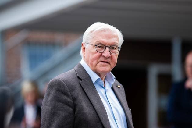 19 05 2026 Frank Walter Steinmeier in Herzebrock Clarholz On the occasion of the Germany-wide day of honor for the birthday of the Basic Law, the Federal President visits numerous join-in activities nationwide here at the club grounds of Herzebrocker SV in Herzebrock Clarholz during the welcome , Herzebrock Nordrhein Westfalen Germany Herzebrocker Sportverein