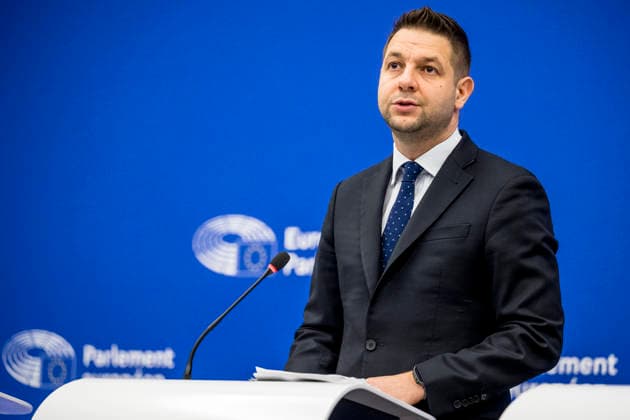 May 19, 2026: Patryk Jaki, Co-chair of the European Conservatives and Reformists (ECR) group, attend a briefing at the European Parliament in Strasbourg, France, 19.05.2026. .  - ZUMAw80_ 20260519_faf_w80_014 Copyright: xWiktorxDabkowskix