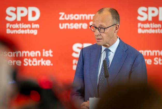 Friedrich Merz CDU , Federal Chancellor in the German Bundestag, taken before the SPD parliamentary group meeting in Berlin, 19 05 2026 Berlin Germany Copyright: xYonaxElsnerx