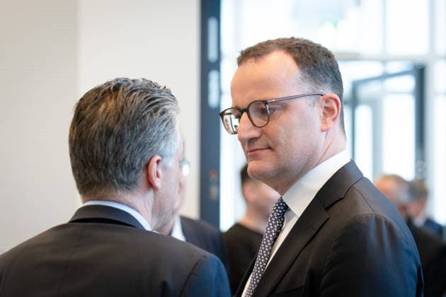 Bundestag parliamentary group, CDU CSU, Jens Spahn press statement, Bundestag, Bundestag parliamentary group, CDU CSU, Chairman, Jens Spahn, CDU Berlin Berlin GER