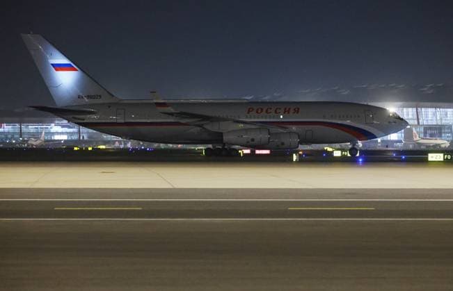 China Russia 9168937 19.05.2026 The plane carrying Russian President Vladimir Putin taxis on the tarmac after landing at Beijing Capital International Airport, China. Putin will pay an official visit to China on May 19-20 at the invitation of Chinese President Xi Jinping. Vladimir Smirnov Sputnik Beijing China  Copyright: xVladimirxSmirnovx