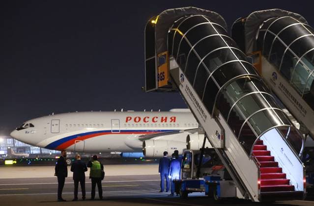 China Russia 9168941 19.05.2026 The plane carrying Russian President Vladimir Putin sits on the tarmac after landing at Beijing Capital International Airport, China. Putin will pay an official visit to China on May 19-20 at the invitation of Chinese President Xi Jinping. Vladimir Smirnov Sputnik Beijing China  Copyright: xVladimirxSmirnovx