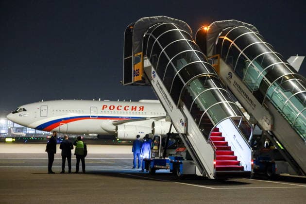 CHINA, BEIJING - MAY 19, 2026: An aircraft carrying Russia s President Putin arrives at Beijing Capital International Airport (Shoudu). Russian President Putin s official visit to China coincides with the 25th anniversary of the Treaty of Good-Neighbourliness and Friendly Cooperation Between the People s Republic of China and the Russian Federation, which was signed on 16 July, 2001. Vladimir Smirnov TASS  92745061
