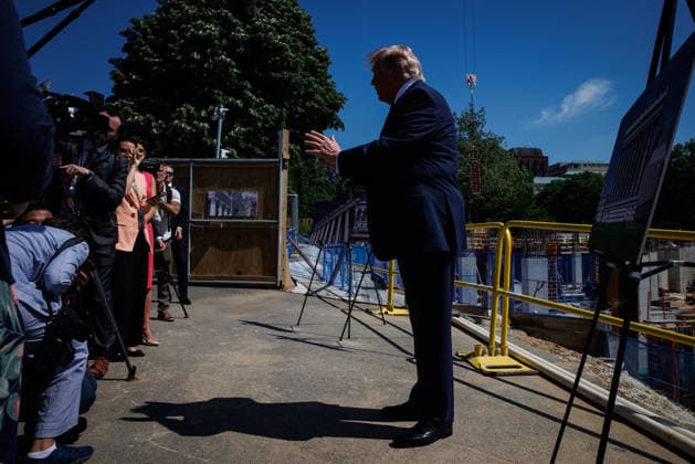 DC: U.S. President Donald Trump Speaks About New East Wing U.S. President Donald Trump speaks to the press about the new East Wing next to the construction site at the White House on May 19, 2026 in Washington, D.C. (Photo by Samuel Corum Pool ABACAPRESS.COM) Washington DC United States  Copyright: xPool ABACAx