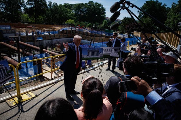 DC: U.S. President Donald Trump Speaks About New East Wing U.S. President Donald Trump speaks to the press about the new East Wing next to the construction site at the White House on May 19, 2026 in Washington, D.C. (Photo by Samuel Corum Pool ABACAPRESS.COM) Washington DC United States  Copyright: xPool ABACAx