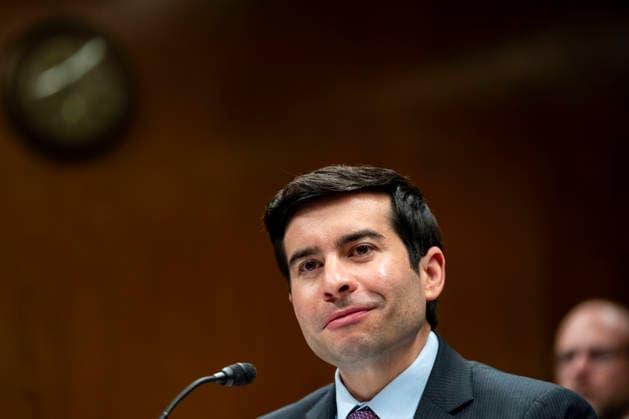 Acting Secretary of the Department of Labor Keith Sonderling speaks during a Senate Appropriations Subcommittee on Departments of Labor, Health and Human Services, and Education, and Related Agencies hearing on the fiscal year 2027 budget request of the Department of Labor in the Dirksen Senate Office Building near the U.S. Capitol in Washington, DC on Tuesday, May 19, 2026.  WAP20260519358 BONNIExCASH