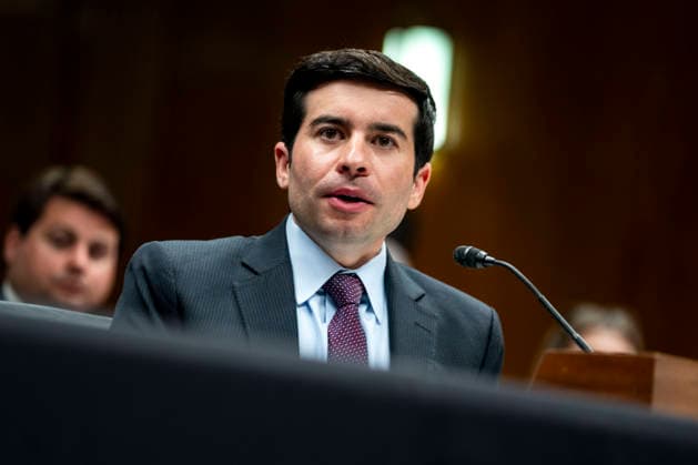 Acting Secretary of the Department of Labor Keith Sonderling speaks during a Senate Appropriations Subcommittee on Departments of Labor, Health and Human Services, and Education, and Related Agencies hearing on the fiscal year 2027 budget request of the Department of Labor in the Dirksen Senate Office Building near the U.S. Capitol in Washington, DC on Tuesday, May 19, 2026.  WAP20260519363 BONNIExCASH