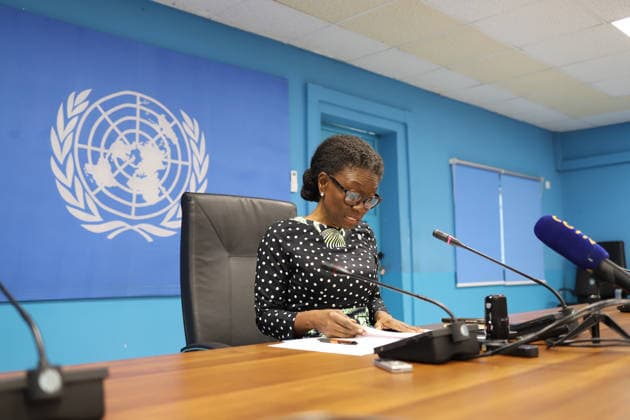May 19, 2026, Juba, Ces Juba, South Sudan: The newly appointed Special Representative of the UN Secretary General and Head of the United Nations Mission in South Sudan, ANITA KIKI GBEHO, has called for inclusive dialogue and renewed commitment to peace in South Sudan..Speaking during her inaugural press conference in Juba on Tuesday, Ms. GBEHO emphasized the importance of resolving political differences through peaceful and inclusive engagement among South Sudanese leaders and stakeholders..Ms. GBEHO, a Ghanaian diplomat born in 1964, officially assumed office as the Special Representative of the United Nations Secretary General and Head of UNMISS in 2026. Prior to her appointment, she served as Deputy Special Representative in South Suda  - ZUMAb132 20260519_zip_b132_001 Copyright: xSamirxBolx