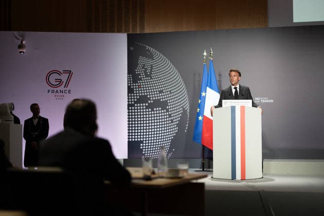Emmanuel Macron attends the No Money for Terror conference - Paris French President Emmanuel Macron delivers a speech during the 5th No Money for Terror conference on the sidelines of the G7 finance ministers meeting aimed at cutting off financing of terrorism through organised crime, in Paris on May 19, 2026. Photo by Raphael Lafargue ABACAPRESS.COM Paris France  Copyright: xLafarguexRaphael ABACAx