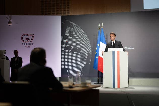 Emmanuel Macron attends the No Money for Terror conference - Paris French President Emmanuel Macron delivers a speech during the 5th No Money for Terror conference on the sidelines of the G7 finance ministers meeting aimed at cutting off financing of terrorism through organised crime, in Paris on May 19, 2026. Photo by Raphael Lafargue ABACAPRESS.COM Paris France  Copyright: xLafarguexRaphael ABACAx