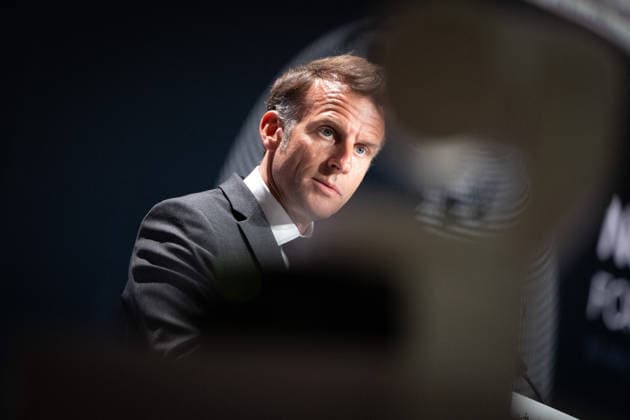 Emmanuel Macron attends the No Money for Terror conference - Paris French President Emmanuel Macron delivers a speech during the 5th No Money for Terror conference on the sidelines of the G7 finance ministers meeting aimed at cutting off financing of terrorism through organised crime, in Paris on May 19, 2026. Photo by Raphael Lafargue ABACAPRESS.COM Paris France  Copyright: xLafarguexRaphael ABACAx
