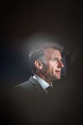 Emmanuel Macron attends the No Money for Terror conference - Paris French President Emmanuel Macron delivers a speech during the 5th No Money for Terror conference on the sidelines of the G7 finance ministers meeting aimed at cutting off financing of terrorism through organised crime, in Paris on May 19, 2026. Photo by Raphael Lafargue ABACAPRESS.COM Paris France  Copyright: xLafarguexRaphael ABACAx