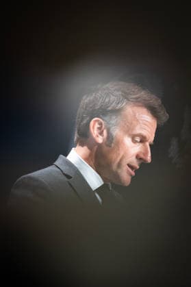 Emmanuel Macron attends the No Money for Terror conference - Paris French President Emmanuel Macron delivers a speech during the 5th No Money for Terror conference on the sidelines of the G7 finance ministers meeting aimed at cutting off financing of terrorism through organised crime, in Paris on May 19, 2026. Photo by Raphael Lafargue ABACAPRESS.COM Paris France  Copyright: xLafarguexRaphael ABACAx