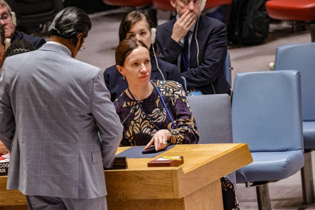 May 19, 2026, New York, New York, USA: KATRI LOHMUS, Deputy Permanent Representative of Estonia to the United Nations, attends a UN Security Council meeting on Ukraine at UNHQ, as members discuss the war in Ukraine and rising regional security concerns. New York USA - ZUMAo116 20260519_znp_o116_012 Copyright: xBiancaxOterox