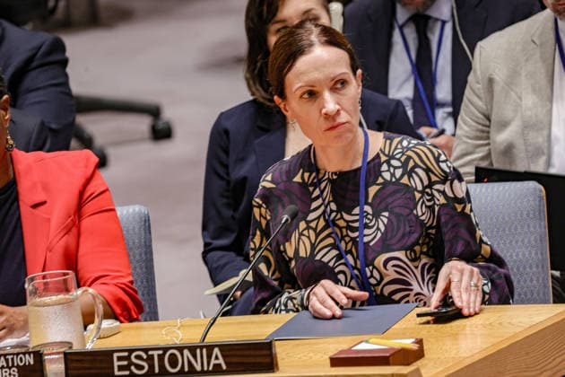 May 19, 2026, New York, New York, USA: KATRI LOHMUS, Deputy Permanent Representative of Estonia to the United Nations, attends a UN Security Council meeting on Ukraine at UNHQ, as members discuss the war in Ukraine and rising regional security concerns. New York USA - ZUMAo116 20260519_znp_o116_014 Copyright: xBiancaxOterox