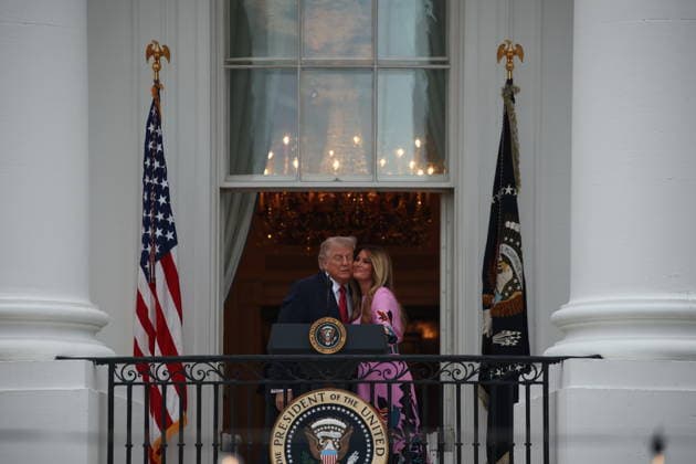 May 19, 2026, Washington, District Of Columbia, USA: United States President Donald J Trump speaks alongside first lady Melania Trump during the Congressional Picnic on the South Lawn of the White House in Washington, DC, USA, on May 19, 2026 Washington USA - ZUMAs152 20260519_faa_s152_115 Copyright: xSamuelxCorumx-xPoolxviaxCNPx