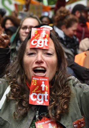 RECORD DATE NOT STATED Periscolaire Strike Against Sexual Violence - Paris Demonstrators take part in a strike of periscolaire workers in Paris, France on May 19, 2026, as an investigation into sexual violence in the Parisian periscolaire system targets 84 kindergartens, around twenty schools and around ten creches. Photo by Alain Apaydin ABACAPRESS.COM Paris France  Copyright: xApaydinxAlain ABACAx
