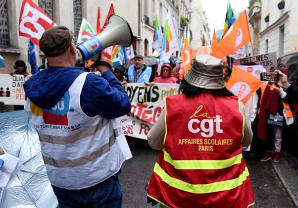 RECORD DATE NOT STATED Periscolaire Strike Against Sexual Violence - Paris Demonstrators take part in a strike of periscolaire workers in Paris, France on May 19, 2026, as an investigation into sexual violence in the Parisian periscolaire system targets 84 kindergartens, around twenty schools and around ten creches. Photo by Alain Apaydin ABACAPRESS.COM Paris France  Copyright: xApaydinxAlain ABACAx