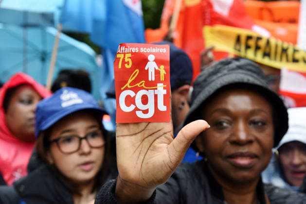 RECORD DATE NOT STATED Periscolaire Strike Against Sexual Violence - Paris Demonstrators take part in a strike of periscolaire workers in Paris, France on May 19, 2026, as an investigation into sexual violence in the Parisian periscolaire system targets 84 kindergartens, around twenty schools and around ten creches. Photo by Alain Apaydin ABACAPRESS.COM Paris France  Copyright: xApaydinxAlain ABACAx