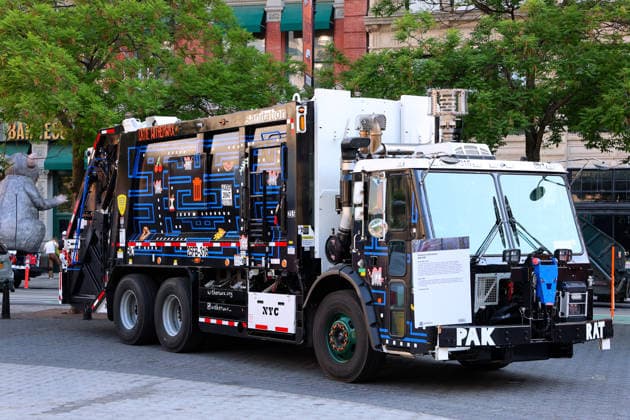 Annual Trucks Of Art Unveiled By Department Of Sanitation - NYC Annual trucks of art by New York City Department of Sanitation unveil today in New York, NY on May 19, 2026. Trucks of Art 2026 is a citywide public art program led by the NYC Department of Sanitation (DSNY) in partnership with the Sanitation Foundation. Artists will transform active sanitation trucks into large-scale, moving public artworks seen across all five boroughs. Photo by Charles Guerin ABACAPRESS.COM New York City NY United States  Copyright: xGuerinxCharles ABACAx