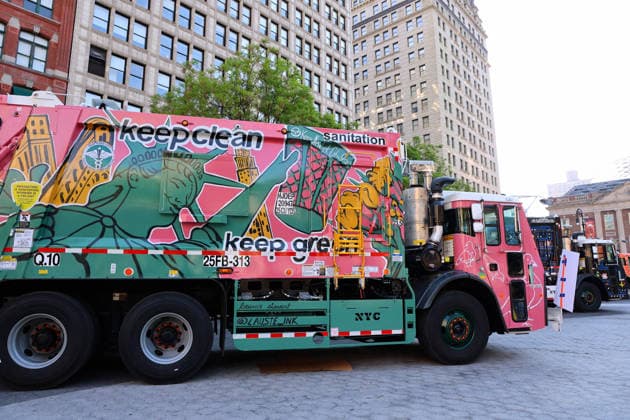 Annual Trucks Of Art Unveiled By Department Of Sanitation - NYC Annual trucks of art by New York City Department of Sanitation unveil today in New York, NY on May 19, 2026. Trucks of Art 2026 is a citywide public art program led by the NYC Department of Sanitation (DSNY) in partnership with the Sanitation Foundation. Artists will transform active sanitation trucks into large-scale, moving public artworks seen across all five boroughs. Photo by Charles Guerin ABACAPRESS.COM New York City NY United States  Copyright: xGuerinxCharles ABACAx