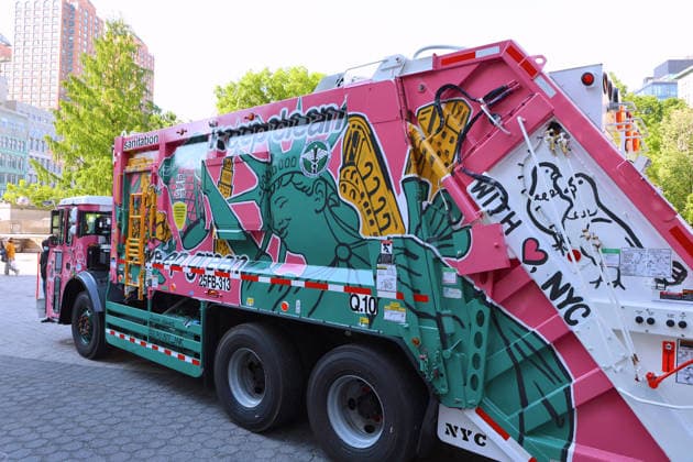 Annual Trucks Of Art Unveiled By Department Of Sanitation - NYC Annual trucks of art by New York City Department of Sanitation unveil today in New York, NY on May 19, 2026. Trucks of Art 2026 is a citywide public art program led by the NYC Department of Sanitation (DSNY) in partnership with the Sanitation Foundation. Artists will transform active sanitation trucks into large-scale, moving public artworks seen across all five boroughs. Photo by Charles Guerin ABACAPRESS.COM New York City NY United States  Copyright: xGuerinxCharles ABACAx