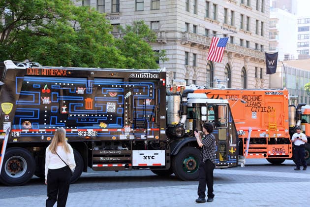 Annual Trucks Of Art Unveiled By Department Of Sanitation - NYC Annual trucks of art by New York City Department of Sanitation unveil today in New York, NY on May 19, 2026. Trucks of Art 2026 is a citywide public art program led by the NYC Department of Sanitation (DSNY) in partnership with the Sanitation Foundation. Artists will transform active sanitation trucks into large-scale, moving public artworks seen across all five boroughs. Photo by Charles Guerin ABACAPRESS.COM New York City NY United States  Copyright: xGuerinxCharles ABACAx