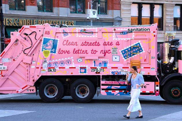 Annual Trucks Of Art Unveiled By Department Of Sanitation - NYC Annual trucks of art by New York City Department of Sanitation unveil today in New York, NY on May 19, 2026. Trucks of Art 2026 is a citywide public art program led by the NYC Department of Sanitation (DSNY) in partnership with the Sanitation Foundation. Artists will transform active sanitation trucks into large-scale, moving public artworks seen across all five boroughs. Photo by Charles Guerin ABACAPRESS.COM New York City NY United States  Copyright: xGuerinxCharles ABACAx
