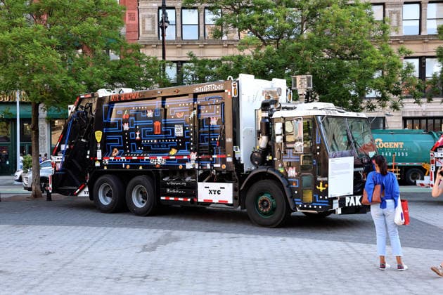 Annual Trucks Of Art Unveiled By Department Of Sanitation - NYC Annual trucks of art by New York City Department of Sanitation unveil today in New York, NY on May 19, 2026. Trucks of Art 2026 is a citywide public art program led by the NYC Department of Sanitation (DSNY) in partnership with the Sanitation Foundation. Artists will transform active sanitation trucks into large-scale, moving public artworks seen across all five boroughs. Photo by Charles Guerin ABACAPRESS.COM New York City NY United States  Copyright: xGuerinxCharles ABACAx
