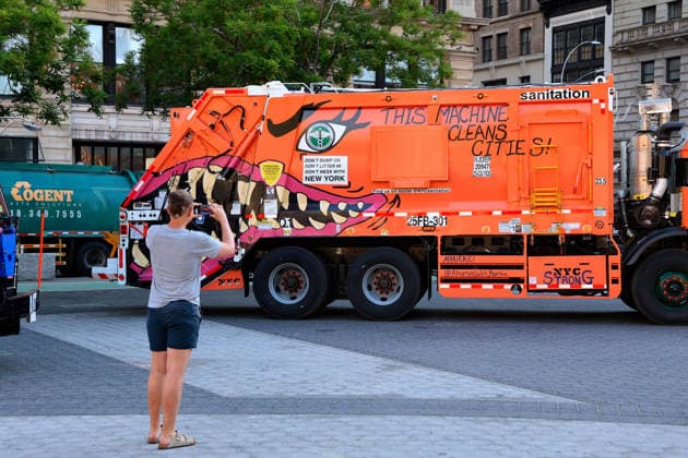 Annual Trucks Of Art Unveiled By Department Of Sanitation - NYC Annual trucks of art by New York City Department of Sanitation unveil today in New York, NY on May 19, 2026. Trucks of Art 2026 is a citywide public art program led by the NYC Department of Sanitation (DSNY) in partnership with the Sanitation Foundation. Artists will transform active sanitation trucks into large-scale, moving public artworks seen across all five boroughs. Photo by Charles Guerin ABACAPRESS.COM New York City NY United States  Copyright: xGuerinxCharles ABACAx