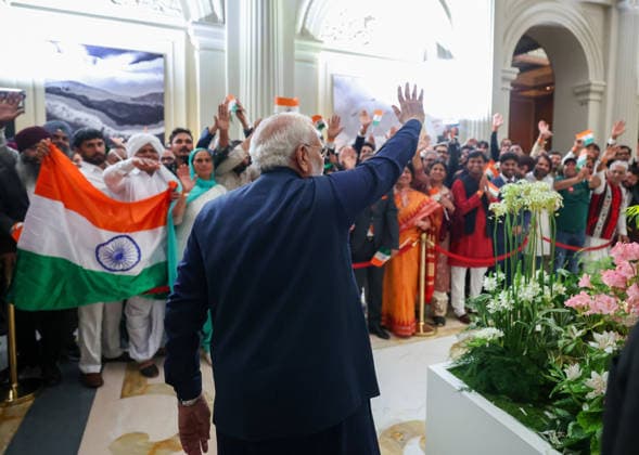 Politics, Diplomacy, Government PM receives a warm welcome by Indian diaspora on his arrival at a hotel in Rome, Italy on May 19, 2026. PM meets the Prime Minister of Italy, Ms. Giorgia Meloni on his arrival at Rome. Rome Italy Copyright: xSeshadrixSukumarx