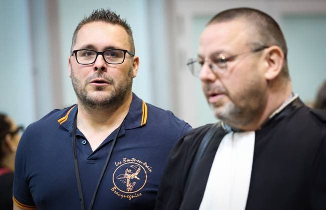 Victim Florian Devise pictured during the trial of P. and A. Falzone, at the Court of Appeal of Mons, on Wednesday 20 May 2026. The trial of the two men concerns the 2022 tragedy in Strepy-Bracquegnies, where a car plowed into a carnival parade around 5:00. Six people died at the scene, and a seventh months later in the hospital. P. Falzone is charged with seven murder and 81 attempted murder. A. Falzone with failure to render aid to a person in danger. It is the third week of the trial with some more witness.  VIRGINIExLEFOUR 174480011