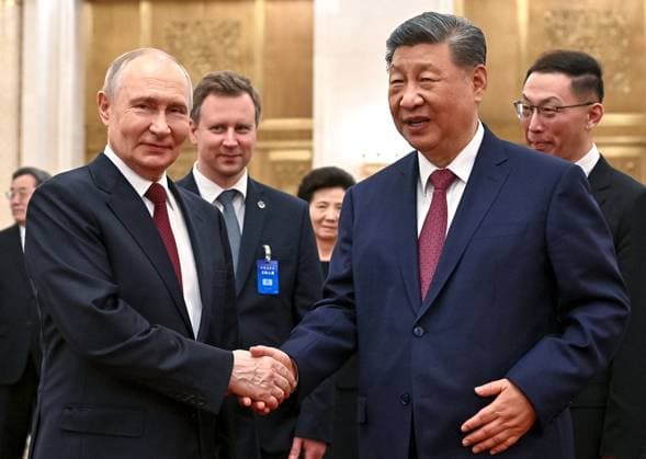China Russia 9169471 20.05.2026 Russian President Vladimir Putin and Chinese President Xi Jinping attend an opening ceremony of the China-Russia Years of Education at the Great Hall of the People in Beijing, China. Kristina Solovyova Sputnik Beijing China  Copyright: xKristinaxSolovyovax
