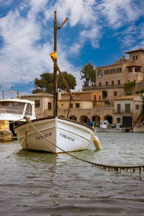 Fishing port in the Bay from Cala Figuera, Majorca, Balearic Islands, Spain 1020931121