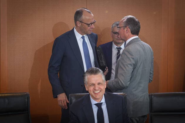 Berlin, Cabinet meeting of the Federal Government Cabinet meeting of the Federal Government on 20 05 2026 at the Federal Chancellery in Berlin In the picture Federal Chancellor Friedrich Merz CDU and Thorsten Frei Berlin Federal Chancellery Berlin Germany