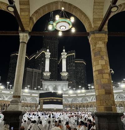 Muslim pilgrims visit the holy sites ahead of the Hajj pilgrimage in Mecca MECCA, SAUDI ARABIA - MAY 19: Muslim pilgrims from various countries around the world who come to perform the Hajj, circumambulate the Masjid al-Haram ahead of the Hajj pilgrimage in Mecca, Saudi Arabia on May 19, 2026. Ali Atmaca Anadolu Mecca Saudi Arabia. Editorial use only. Please get in touch for any other usage.  Copyright: x2026xAnadoluxAlixAtmacax