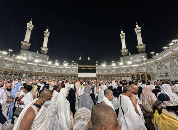 Muslim pilgrims visit the holy sites ahead of the Hajj pilgrimage in Mecca MECCA, SAUDI ARABIA - MAY 19: Muslim pilgrims from various countries around the world who come to perform the Hajj, circumambulate the Masjid al-Haram ahead of the Hajj pilgrimage in Mecca, Saudi Arabia on May 19, 2026. Ali Atmaca Anadolu Mecca Saudi Arabia. Editorial use only. Please get in touch for any other usage.  Copyright: x2026xAnadoluxAlixAtmacax