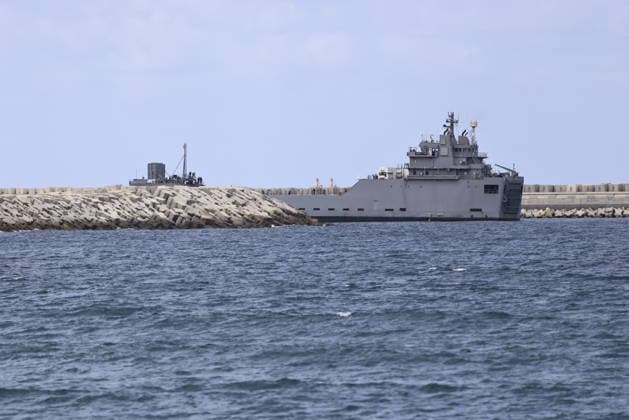 Second Israeli military vessel docks at Ashdod Port ASHDOD, ISRAEL - MAY 20: A second Israeli military vessel docks at Port of Ashdod in Ashdod, Israel on May 20, 2026. It was claimed that activists from the Global Sumud Flotilla, who were detained in international waters, were aboard the Israeli army vessel. According to the human rights organization Adalah, the participants including international solidarity activists, human rights defenders, and medical volunteers, were forcefully taken to Ashdod after their vessels were seized. Tsafrir Abayov Anadolu Ashdod Israel. Editorial use only. Please get in touch for any other usage.  Copyright: x2026xAnadoluxTsafrirxAbayovx