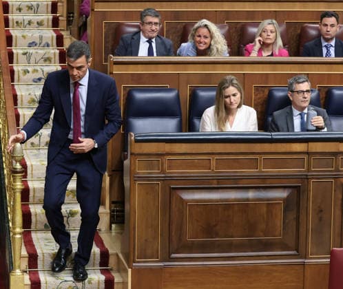 First control session to the Government in the Congress after Zapateros imputation The President of the Government Pedro Sánchez, on his way out of a control session to the Government, in the Congress of Deputies, on May 20, 2026, in Madrid Spain The Government faces the first control session after Zapateros imputation for alleged crimes of criminal organization and influence peddling and the Andalusian elections In addition, Marlaska will face the opposition after the death of two civil guards in Huelva and the deputies will vote on whether or not to extend the military embargo to Israel to the police material it may use in Palestine 20 MAY 2026 Marta Ferná Madrid Madrid Madrid Espana  Copyright: xMartaxFernandezx 7536563