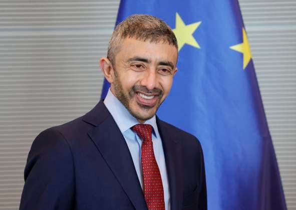 Foreign Minister of the United Arab Emirates, Sheikh Abdullah bin Zayed Al Nahyan, Germany, Berlin, Reichstag, Bundestag President Julia Klöckner receives the Foreign Minister of the United Arab Emirates, Sheikh Abdullah bin Zayed Al Nahyan, for talks