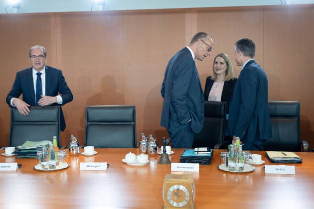 Cabinet meeting, Federal Government, Federal Government, Federal Chancellor, Friedrich Merz, Minister of the Chancellery, Thorsten Frei, Verena Hubertz, Federal Minister, Housing, Construction Alexander Dobrindt, Federal Minister of the Interior Berlin Berlin GER