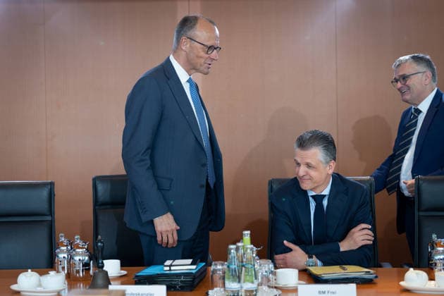 cabinet meeting, federal government, cabinet meeting, federal government, federal chancellor, Friedrich Merz, minister of the chancellery, Thorsten Frei, Stefan Kornelius, government spokesman Berlin Berlin GER