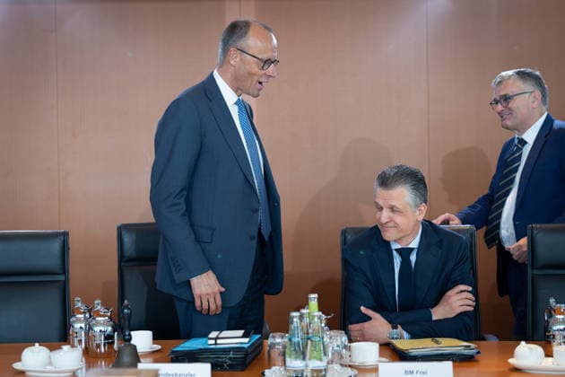cabinet meeting, federal government, cabinet meeting, federal government, federal chancellor, Friedrich Merz, minister of the chancellery, Thorsten Frei, Stefan Kornelius, government spokesman Berlin Berlin GER