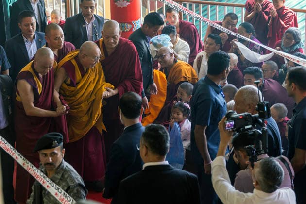 May 20, 2026, Palampur, Dharamshala, India: Tibetan spiritual Leader the Dalai Lama leaving the temple after end of a Long Life Prayer offered to him by Central Dokham Chushi Gangdrug and Himalayan Buddhist Cultural Association at the Main Tibetan Temple in Mcleodganj, Dharamshala ..NOTE: EDITORIAL USE ONLY. Palampur India - ZUMAb235 20260520_zip_b235_019 Copyright: xShaileshxBhatnagarx
