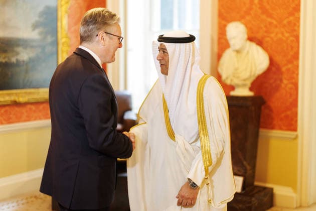 Prime Minister Keir Starmer meets Jasem Mohamed Albudaiw 20 05 2026. London, United Kingdom. Prime Minister Keir Starmer meets Jasem Mohamed Albudaiwi, Secretary General of the Gulf Cooperation Council (GCC) for a bilateral meeting in 10 Downing Street., Credit:Lauren Hurley B66 Avalon United Kingdom, Greater London, London, 10 Downing Street  Copyright: xLaurenxHurleyx xB66x xAvalonx 1101671125