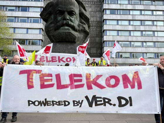 Telekom warning strike 20 05 2026, Chemnitz, warning strike, Telekom Around 250 Telekom employe