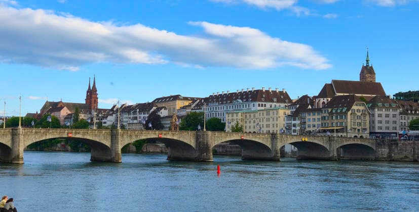 Basel, Switzerland, May 21, 2026 Spring Atmosphere in the Swiss city of Basel and View of the Muenster Switzerland Spring Atmosphere in the City of Basel