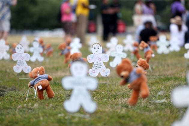 May 20, 2026, Washington, District Of Columbia, USA: An installation of 620 teddy bears and stuffed animals to represent the over 6,200 children arrested by ICE and denied a childhood since the start of the Trump Administration is seen near the US Capitol in Washington, DC, USA, on May 20, 2026. Activists attended a Vigil outside the US Capitol calling for an end to child and family detention by ICE, hosted by the Read Them Home Initiative and Free Families Coalition. Washington USA  - ZUMAs337 20260520_znp_s337_001 Copyright: xGentxShkullakux